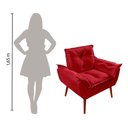 Ver imagem 4 de Poltrona Decorativa Opala Suede - Lm Decor Vermelho