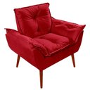 Ver imagem 1 de Poltrona Decorativa Opala Suede - Lm Decor Vermelho