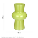 Ver imagem 2 de Vaso Decorativo de Vidro Verde 20x12x12cm Enfeite Sala Mesa Estante Aparador