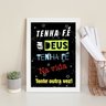 Quadro Tenha Fé em Deus Tenha Fé na Vida 24x18cm:madeira Branca - 2
