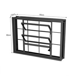 Janela Basculante em Aço com Grade Quadriculada 60x60 R120 Tradição - 2