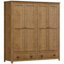 Ver imagem 4 de Guarda Roupa Casal 176cm 4 Portas 2 Gavetas Lázio Freijó F07 - Mpozenato