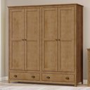 Ver imagem 1 de Guarda Roupa Casal 176cm 4 Portas 2 Gavetas Lázio Freijó F07 - Mpozenato