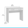 Mesa Escrivaninha Slim com Gaveta 90 X 77 Cm Mdp Branco 0702 Menu - 4
