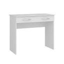 Ver imagem 2 de Mesa Escrivaninha Slim com Gaveta 90 X 77 Cm Mdp Branco 0702 Menu