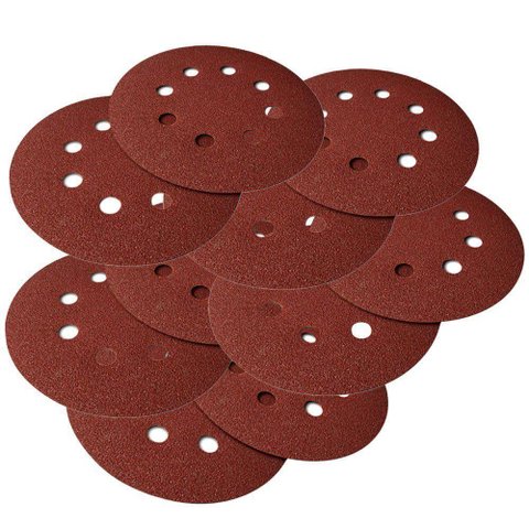 Disco de Lixa 180mm Grão 150 Lixadeira com 10pçs
