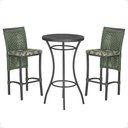 Ver imagem 1 de Mesa Bistrô e 2 Banquetas Roma Preta Corda Náutica Estofado 5 Trama Original