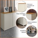 Ver imagem 4 de Conjunto de Escritório 2 Peças Armário Livreiro e Balcão Oslo