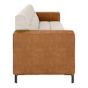 Ver imagem 6 de Sofá Living Decorativo Houston 2 Lugares 160cm Pés em Metal Linho/pu Off White/caramelo G33 - Gran B