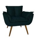 Ver imagem 1 de Poltrona Decorativa Estofada Para Salão de Beleza Opala Suede Azul Marinho - LM DECOR