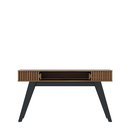 Ver imagem 6 de Rack Bancada Yara Noce Milano Preto Acetinado com Aparador para Sala Riviera Noce Milano – Colibri