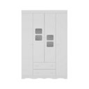 Ver imagem 7 de Guarda-roupa Infantil 122cm com Vidro 4 Portas e 2 Gavetas Serena Multimóveis Mp4432 Branco