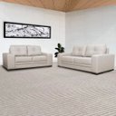 Ver imagem 6 de Jogo de Sofá 2 e 3 Lugares Sala de Estar Milano Couro Off White - Gran Belo