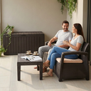 Ver imagem 3 de Conjunto Jogo Poltrona 2 Lugares para Jardim Rattan com Baú Organizador Syberflex
