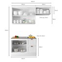 Ver imagem 2 de Conjunto Balcão 120cm, Aéreo Geladeira 80cm e Aéreo 120cm Unna - Branco
