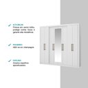 Ver imagem 5 de Guarda-roupa Casal com Espelho 8 Portas 4 Gavetas Héster Carraro