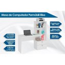 Ver imagem 4 de Mesa de Computador Elisa C- 2 Gavetas e 6 Nichos Cinamomo - Permóbili