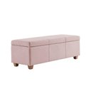 Ver imagem 1 de Recamier Bau Dubai 1,20m Suede Rosa Bebe - Inova Decorações