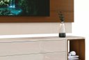 Ver imagem 4 de Rack com Painel Delux 220cm Off White com Natural - Móveisaqui