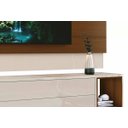 Ver imagem 4 de Rack com Painel Delux 220cm Off White com Natural - Móveisaqui