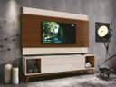 Ver imagem 2 de Rack com Painel Delux 180cm Off White com Natural - Móveisaqui