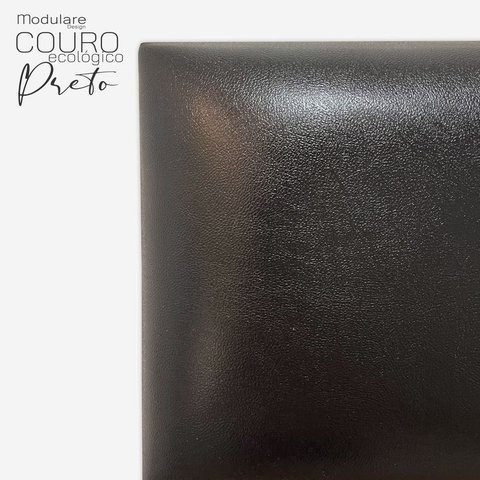Cabeceira Pétala 120cm para Cama de Solteiro:couro Ecológico Preto