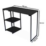 Escrivaninha Mesa Industrial Nic 90 Cm Preto e Tampo Preto - 8