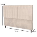 Ver imagem 2 de Cabeceira Estofada Cama Box Solteiro 90cm Chiara Suede Bege