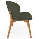 Ver imagem 5 de Kit 05 Cadeiras de Jantar e Estar Living Estofada Mia L02 Linho Verde Musgo - Lyam Decor