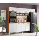 Ver imagem 1 de Cozinha Compacta Atenas com Balcão 120cm com Tampo Mdp - Cinamomo/branco Aramóveis