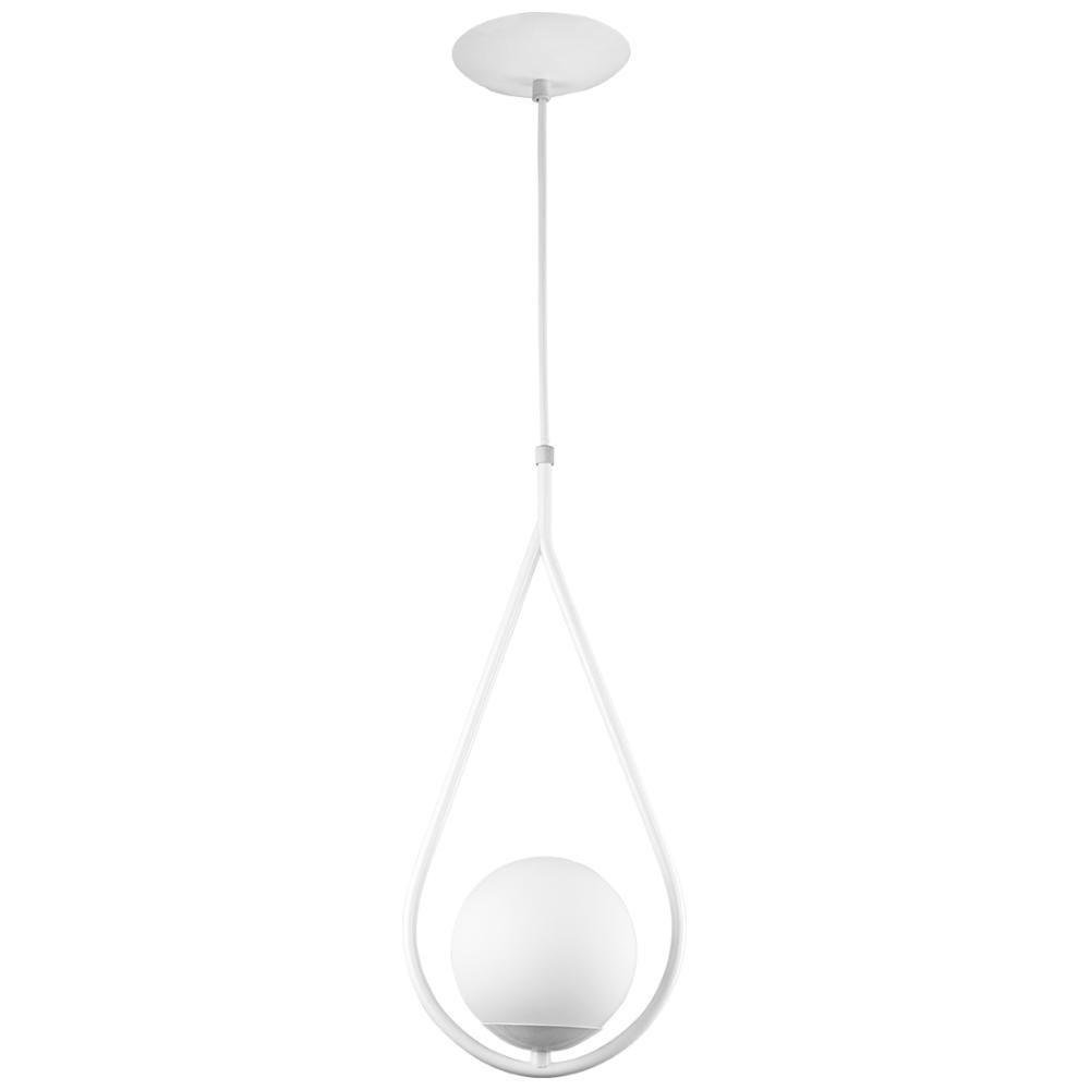Kit 2 Luminária Pendente Aro Gota Orby Branco Magnifico - 3
