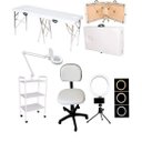 Ver imagem 1 de Kit Estética Maca Maleta Portátil Carrinho Lupa Mocho e Luminária Ring Fiscomed Kit Maca Diva para e