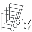 Ver imagem 3 de 4 Suportes de Prateleira 30cm Gancho Preto