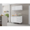 Ver imagem 5 de Kit Balcão Gabinete para Pia Andreia e Armário Aéreo Andreia 120cm Branco - Ajl Móveis