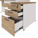 Ver imagem 5 de Mesa Diretor para Escritório F5 Office g Moderno 3 Gavetas 150cm Macadâmia com Branco F5 Office
