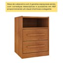 Ver imagem 5 de Mesa de Cabeceira CR35468 2 Gavetas Nicho MDP Moderno Amadeirado Multimóveis