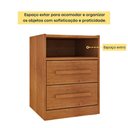 Ver imagem 4 de Mesa de Cabeceira CR35468 2 Gavetas Nicho MDP Moderno Amadeirado Multimóveis