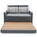 Ver imagem 5 de Sofá-Cama 3 Lugares Queen Herval Space, Suede Molhado Cinza
