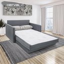 Ver imagem 1 de Sofá-Cama 3 Lugares Queen Herval Space, Suede Molhado Cinza