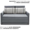 Ver imagem 3 de Sofá-Cama 3 Lugares Queen Herval Space, Suede Molhado Cinza