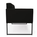 Ver imagem 5 de Sofá Namoradeira Elisa Suede Preto Base Metálica Industrial Preto - D'Rossi
