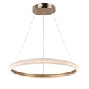 Ver imagem 1 de Pendente 1 Anel Halo Cristal Ouro LED 38W 3000K Bivolt DS8265 Delis