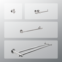 Ver imagem 1 de Kit Acessórios para Banheiro 4 Peças Toalheiro Duplo 60cm Inox - Kromus KITRD4A