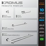 Kit Acessórios Para Banheiros 4 Peças Inox - Kromus Kitrd4a - 2