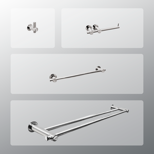 Kit Acessórios Para Banheiros 4 Peças Inox - Kromus Kitrd4a