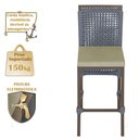 Ver imagem 4 de Mesa Bistrô e 4 Banquetas Roma Marrom Corda Náutica Estofado 7 Trama Original