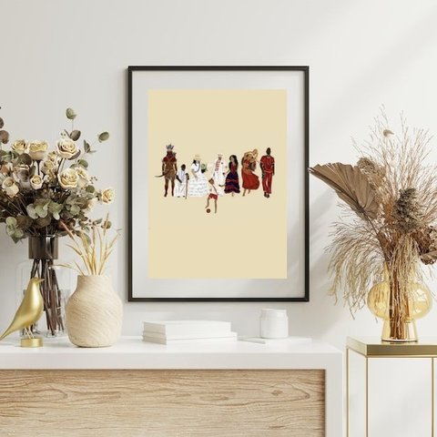 Quadro Decorativo Orixás Umbanda - 60x48cm:madeira Branca