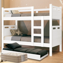 Ver imagem 1 de Beliche com Cama Auxiliar 03 Colchões D20 Treliche Completa Cor:Branco