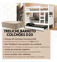 Ver imagem 2 de Beliche com Cama Auxiliar 03 Colchões D20 Treliche Completa Cor:Branco