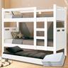 Beliche com Cama Auxiliar 03 Colchões D20 Treliche Completa Cor:branco - 1